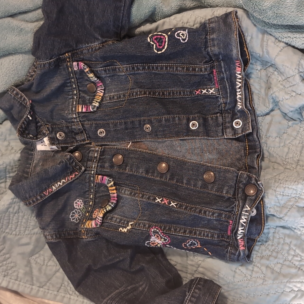 Baby Gap denim jacket with embroidered detailing